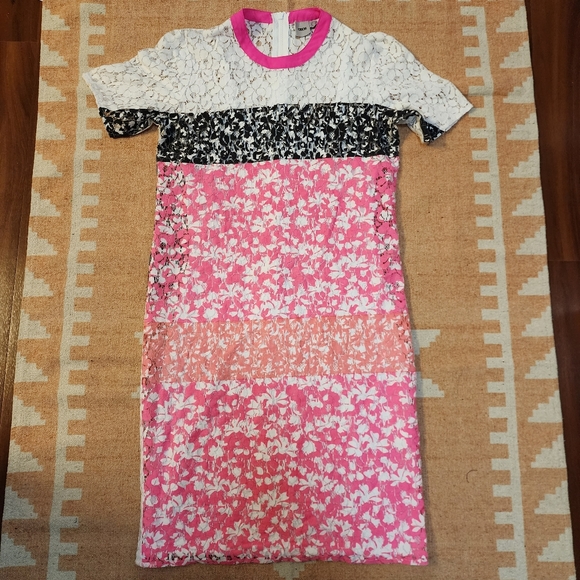 ASOS Colorblock Lace Shift Dress - Picture 3 of 9